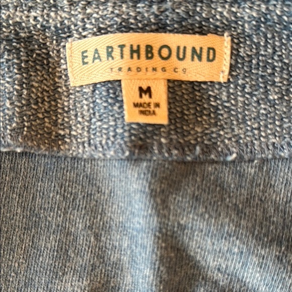 Earthbound Trading Company Boho Blue Chevron Textured Cotton Midi Skirt Size M - Picture 6 of 13